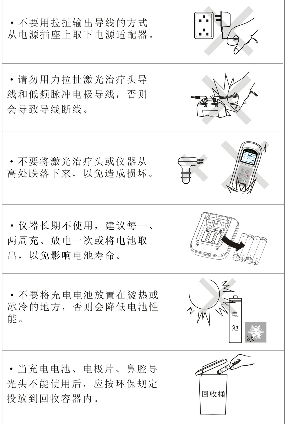半導(dǎo)體激光低頻治療儀GX-2000A－日常保養(yǎng)、安全注意事項